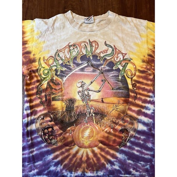 Vintage 1994 Grateful Dead Fall Tour Band T-Shirt Tie Dye Large Single Stitch - Picture 2 of 10